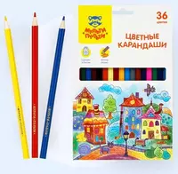 Набор цветных карандашей Мульти-Пульти Невероятные приключения  36 цв  дерево  картонная уп. (Арт. - CP_41051)