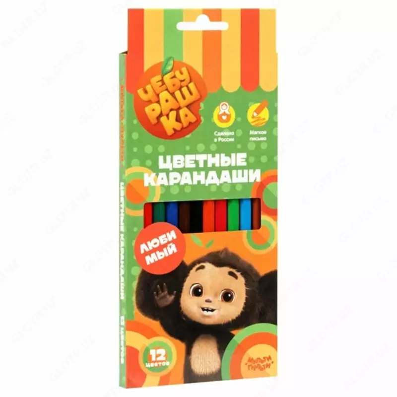 Cheburashka  12 tsent  yogoch  karton birliklarning ranglari toplami. (Sanat. - CCHB_52996)