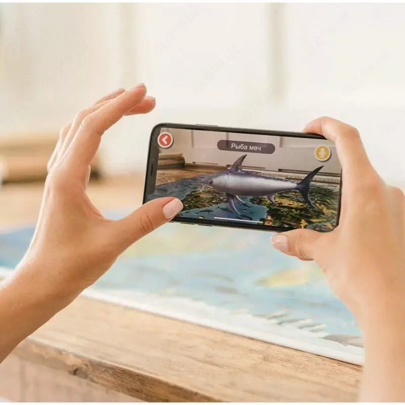  Globen interfaol xaritasi  Yerning osimlik dunyosi  590 x 420 mm  laminatsiya (sanat. - Kn005) - 