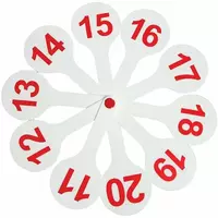  Веер-касса Стамм цифр от 1 до 20  прямой и обратный счет  двусторонний (Арт. - ВК15-1) Белый/красный - 