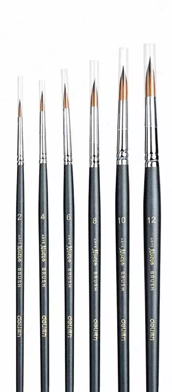 Badiiy dumaloq chotkalar toplami Deli neylon  6 dona  qattiq (Art. - 281-3-EC)