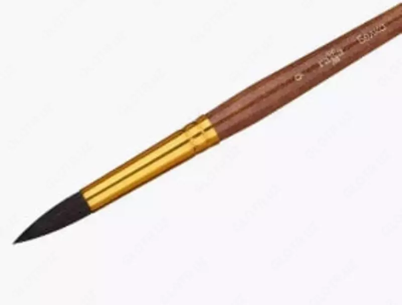  Badiiy dumaloq chotka No 9 Gamma Sincap  yumshoq tuklar 10 mm  yogoch dastasi (Art. - 280618.01.09) - 