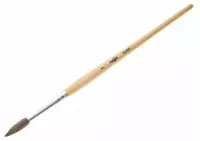 Художественная круглая кисть № 7 Гамма Коза  мягкий ворс  ручка дерево (Арт. - 280618.02.007)