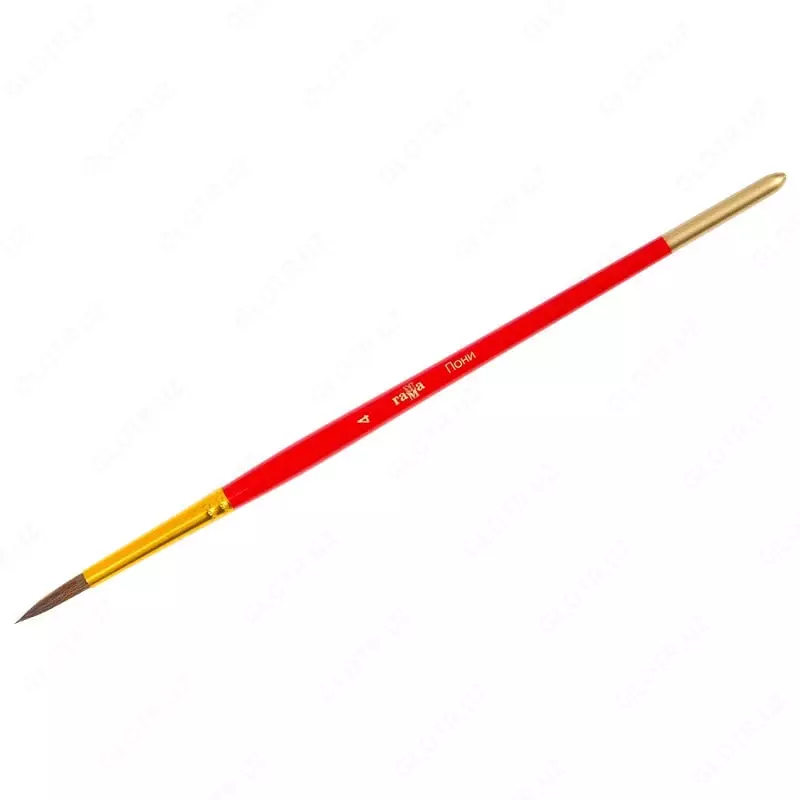 Badiiy dumaloq chotka No 4 Gamma Pony  ortacha qattiq. qoziq  yogoch dastasi (m. - 280618.04.04)