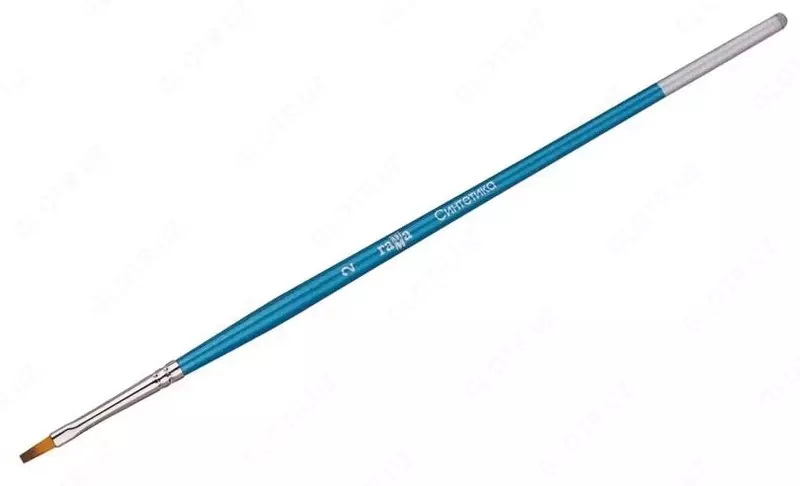 Художественная плоская кисть № 2 Гамма Синтетика  ср.жестк. ворс  ручка дерево (Арт. - 280618.08.02)