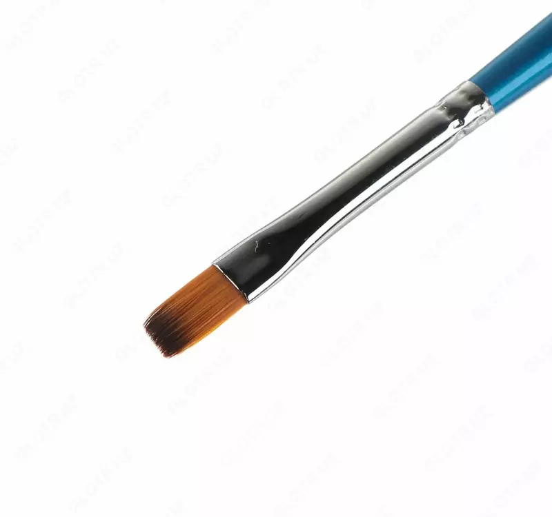  Художественная плоская кисть № 7 Гамма Синтетика  ср.жестк. ворс  ручка дерево (Арт. - 280618.08.07) - 