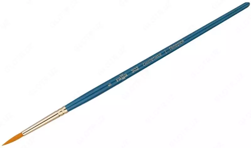 Художественная круглая кисть синтетика № 5 Гамма Галерея  мягк. ворс  ручка дерево (Арт. - 302005)