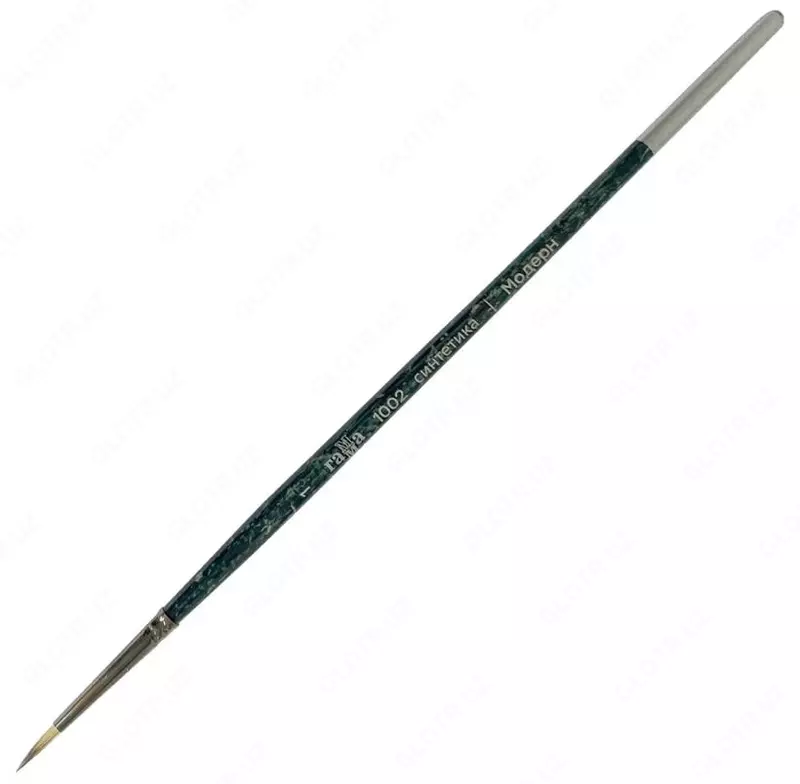 Художественная круглая кисть синтетика № 1 Гамма Модерн  ср. жестк. ворс  ручка дерево (Арт. - 1002001)