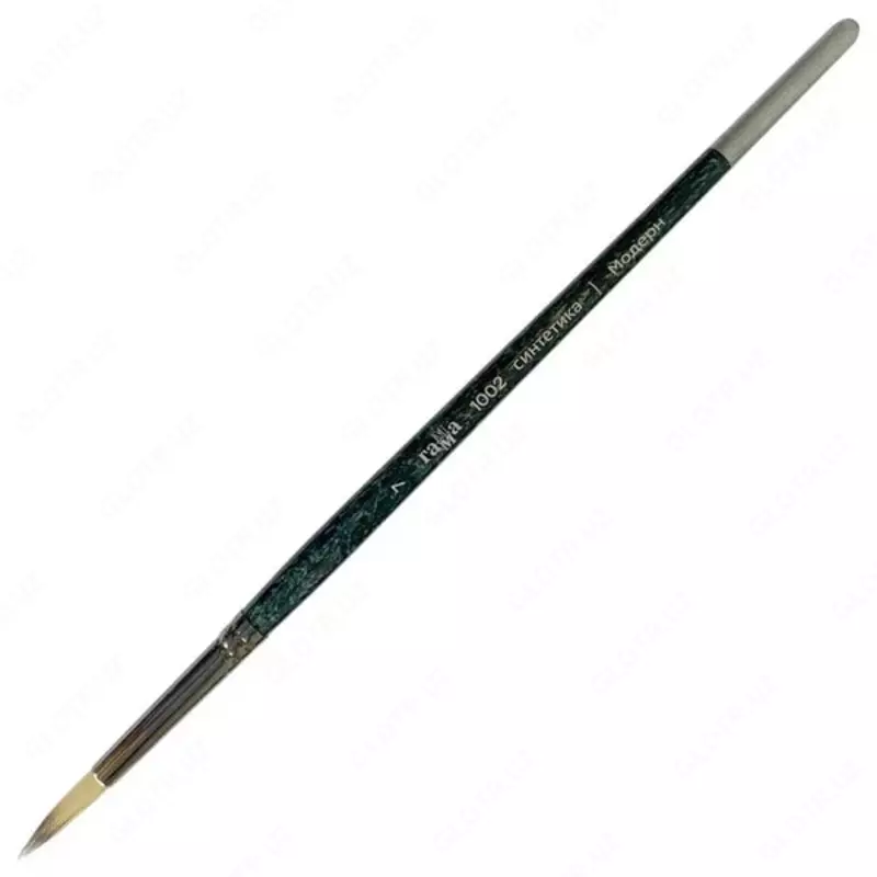 Художественная круглая кисть синтетика № 7 Гамма Модерн  ср. жестк. ворс  ручка дерево (Арт. - 1002007)