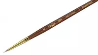  Художественная круглая кисть колонок № 4 Гамма Классика  ср. жестк. ворс  ручка дерево (Арт. - 201004) - 