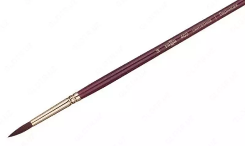  Badiiy dumaloq sintetik chotka No 14 Gamma Vernisaj  chorshanba. qiyin qoziq  yogoch tutqich (m. - 403014) - 