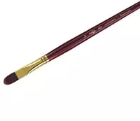  Художественная плоскоовальная кисть синтетика № 10 Гамма Вернисаж  ср. жестк. ворс  ручка дерево (Арт. - 401010) - 