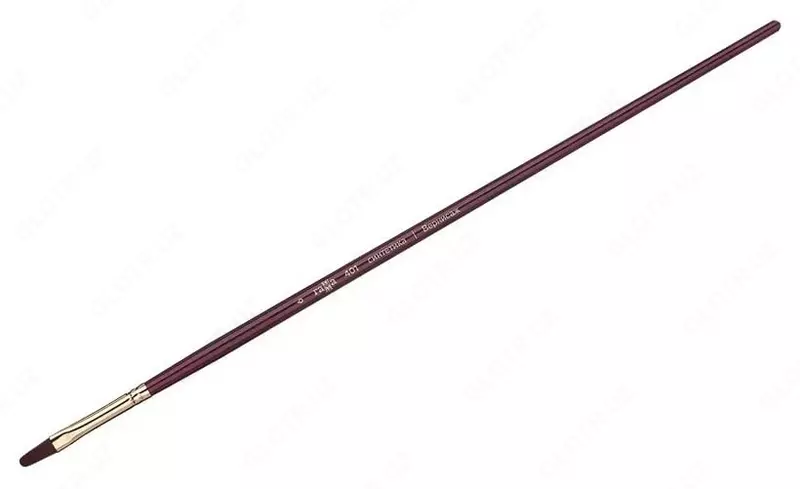 Badiiy tekis oval sintetik chotka No 6 Gamma Vernisaj  Chorshanba. qiyin qoziq  yogoch dastasi (m. - 401006)