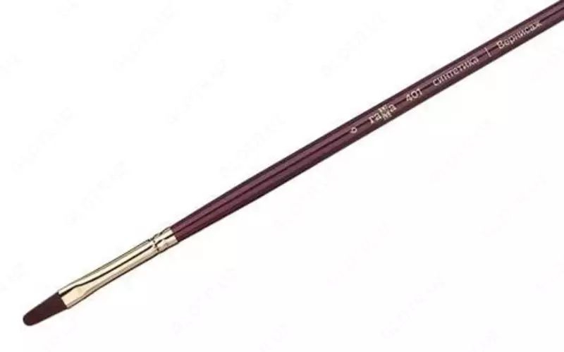  Badiiy tekis oval sintetik chotka No 6 Gamma Vernisaj  Chorshanba. qiyin qoziq  yogoch dastasi (m. - 401006) - 