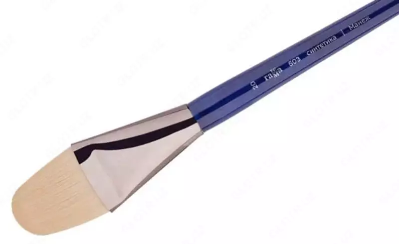  Badiiy tekis-oval sintetik chotka No 20 Gamma Manezh  chor. qiyin qoziq  yogoch dastasi (m. - 503020) - 