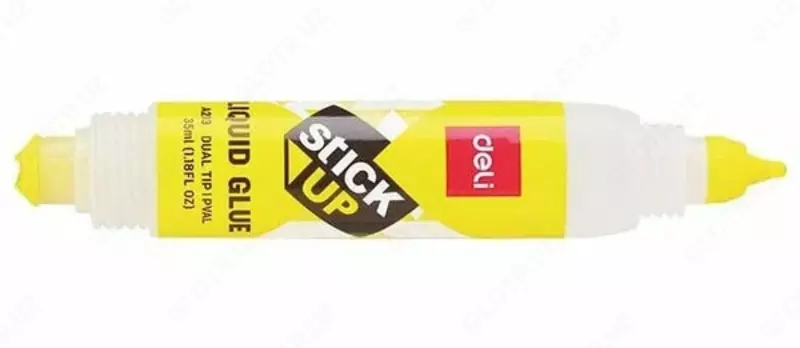  Канцелярский двухсторонний жидкий клей Deli Stick UP  35 мл.  два аппликатора (Арт. - 21310-EA) - 