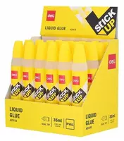   Канцелярский двухсторонний жидкий клей Deli Stick UP  35 мл.  два аппликатора (Арт. - 21310-EA)