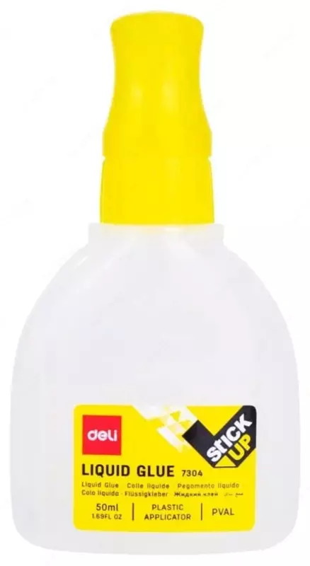 Канцелярский жидкий клей Deli Stick UP  50 мл.  аппликатор (Арт. - 7304)