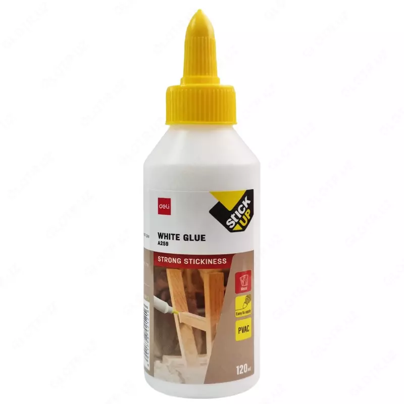 Жидкий канцелярский ПВА клей Deli Stick UP  120 мл. игольчатый аппликатор (Арт. - ЕА259) Усиленный