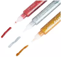  Глиттер гель-клей с блестками Deli Explora  3 цв  аппликатор   блистер (Арт. - 71001-EA) - 