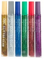 Глиттер гель-клей с блестками Deli Explora  6 цв  аппликатор  блистер (Арт. - 71101-EA)