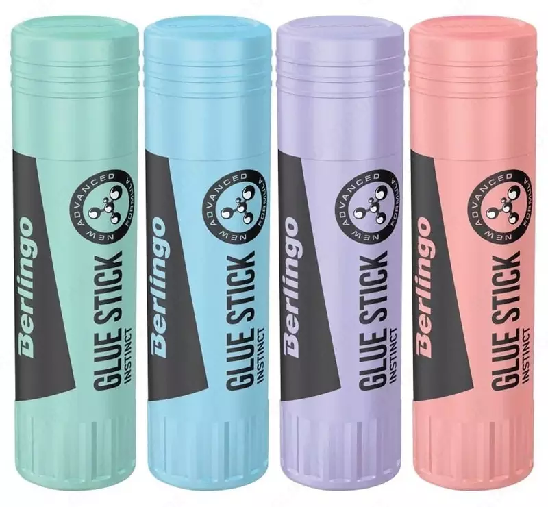 Канцелярский клей - карандаш Berlingo Instinct  15 гр  прозрачный  PVP (Арт. - FPp_15015) Ассортимент