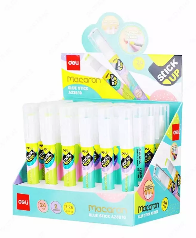 Канцелярский клей - карандаш с клипом Deli Macaron  2.6 гр  прозрачный (Арт. - 23810-EA)