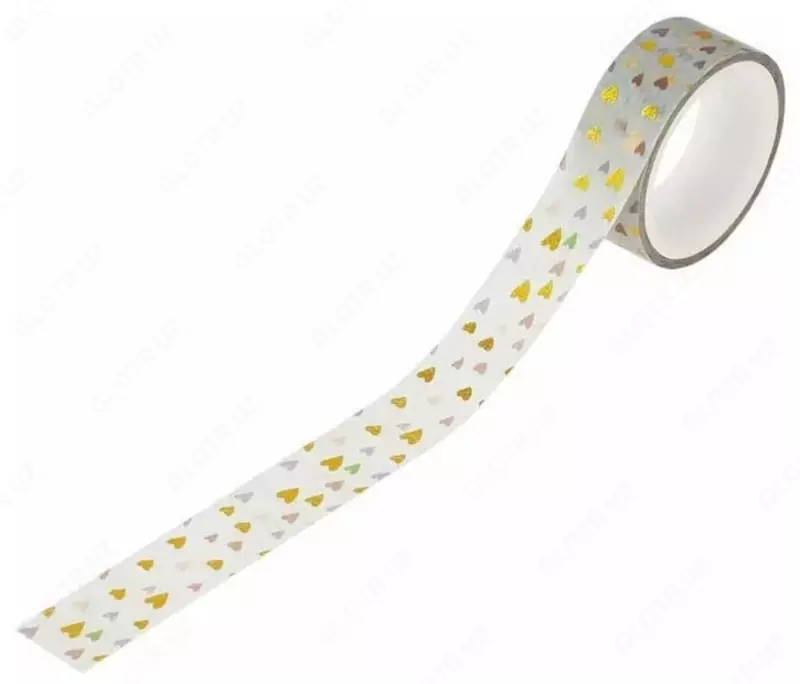  Клейкая лента декоративная MESHU Small hearts 1 5 см х 3 м (Арт. - MS_36867) - 