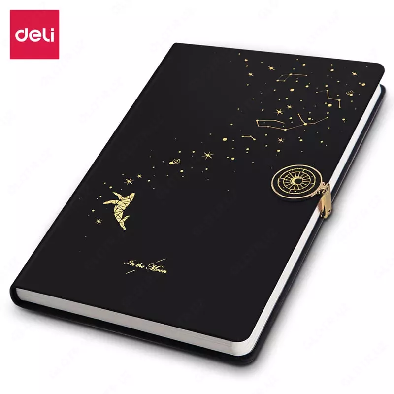  Daftar (chiziq) Deli davosi. teri  A4  270 x 195 mm  120 l. (m. - 3339-bk.) Qora - 