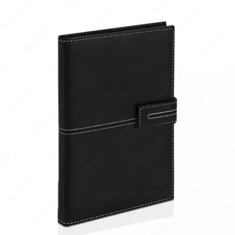  Записная книжка (клетка) Deli N142G  иск. кожа  А5  210 х 143 мм  120 л. (Арт. - 142G-N-bk) Черная - 