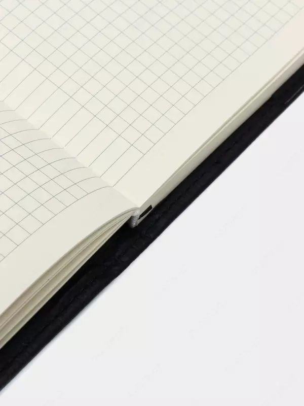   Записная книжка (клетка) Deli N142G  иск. кожа  А5  210 х 143 мм  120 л. (Арт. - 142G-N-bk) Черная