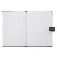  Записная книжка (линия) Deli иск. кожа  А5  205 х 143 мм  120 л. (Арт. - 3335) Черная - 