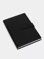   Записная книжка (линия) Deli иск. кожа  А5  205 х 143 мм  120 л. (Арт. - 3335) Черная