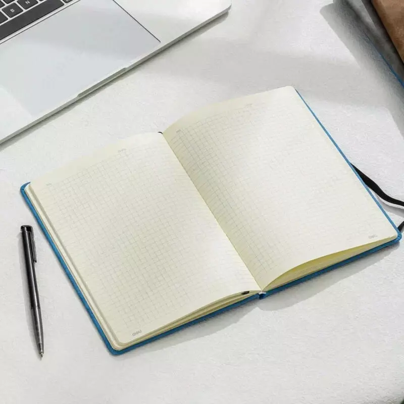  Записная книжка (клетка) Deli N123G  А5  210х 143 мм  80 л. (Арт. - 123G-N-gr) Серая - 