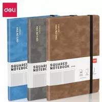   Записная книжка (клетка) Deli N123G  А5  210х 143 мм  80 л. (Арт. - 123G-N-gr) Серая