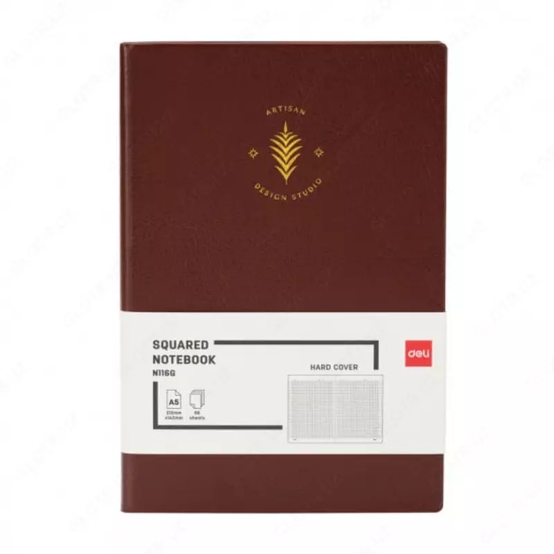 Daftar (qafas) Deli N116G  A5  210 x 143 mm  96 l. (Art. - 116G-N-rd) Toq/qizil