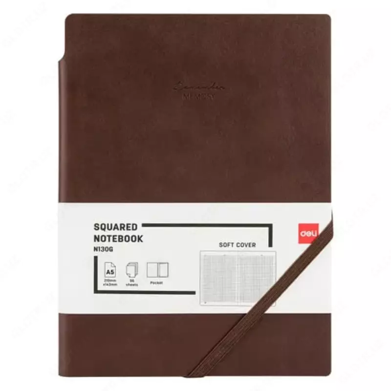 Daftar (qafas) Deli N130G  A5  210x143 mm  96 l. (Art. - 130G-N-br) Jigarrang