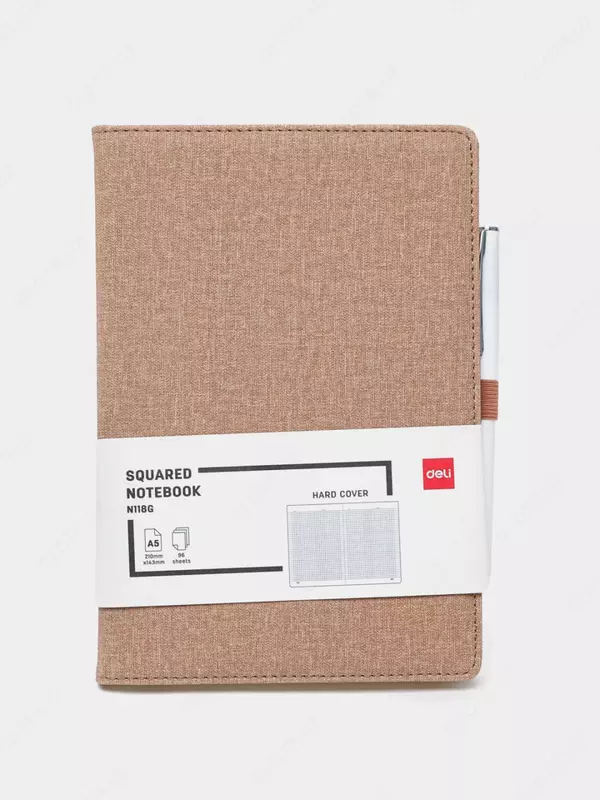 Daftar (qafas) Deli n18g  A5  210 x 143 mm  96 l. (118G-n-LVR) engil / jigarrang