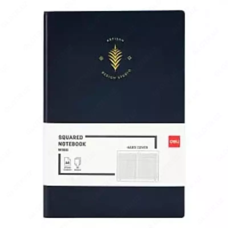 Записная книжка (клетка) Deli N116G  А5  210 х 143 мм  96 л. (Арт. - 116G-N-bl) Темно/синяя