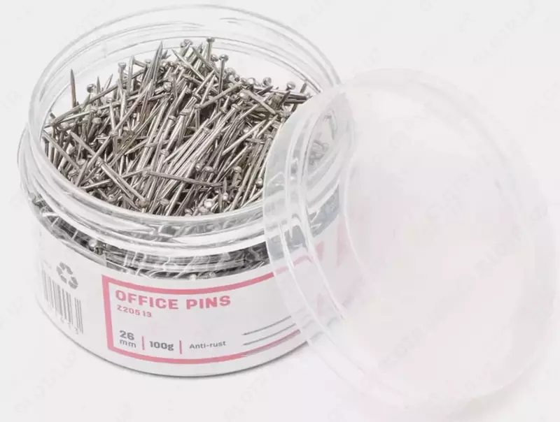 Surish pimlari Deli 26 mm  100 g. (Art. - 20513-EZ) Kumush