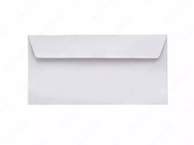 Pochta qogozi konverti ALTA EURO  C65  114 x 229 mm  80 g/m2  yirtib tashlash lentasi (m. - 1203) Oq