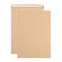 Почтовый крафтовый конверт ALTA С4+  250 х 353 мм  90 г/м2  отрывная лента (Арт. - 3684) Коричневый