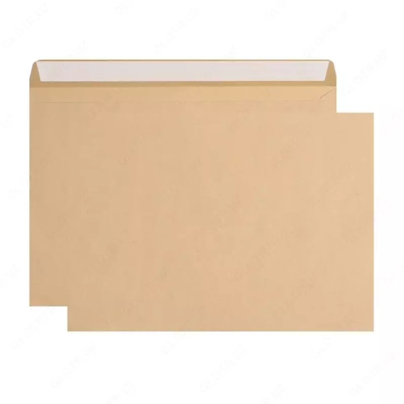  Почтовый крафтовый конверт ALTA С4+  250 х 353 мм  90 г/м2  отрывная лента (Арт. - 3684) Коричневый - 