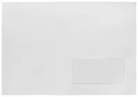 Pochta qogozli konvert  korish oynasi ALTA C5  162 x 229 mm  80 g/m2  yirtib tashlash lentasi (m. - 1406) Oq - 