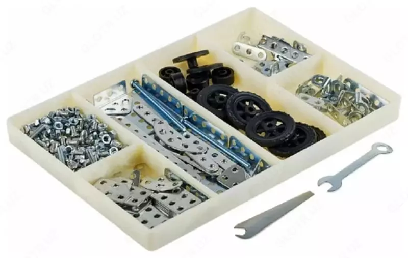  Металлический конструктор №4 Мульти-Пульти Для уроков труда. Транспорт  253 элем. (Арт. - КМ_18715) - 