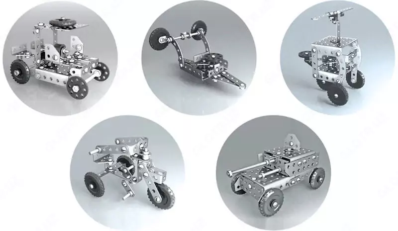   2-metall dizayner 2 kop pulletti maktabi  137 element. (Sanat. - km_20057)