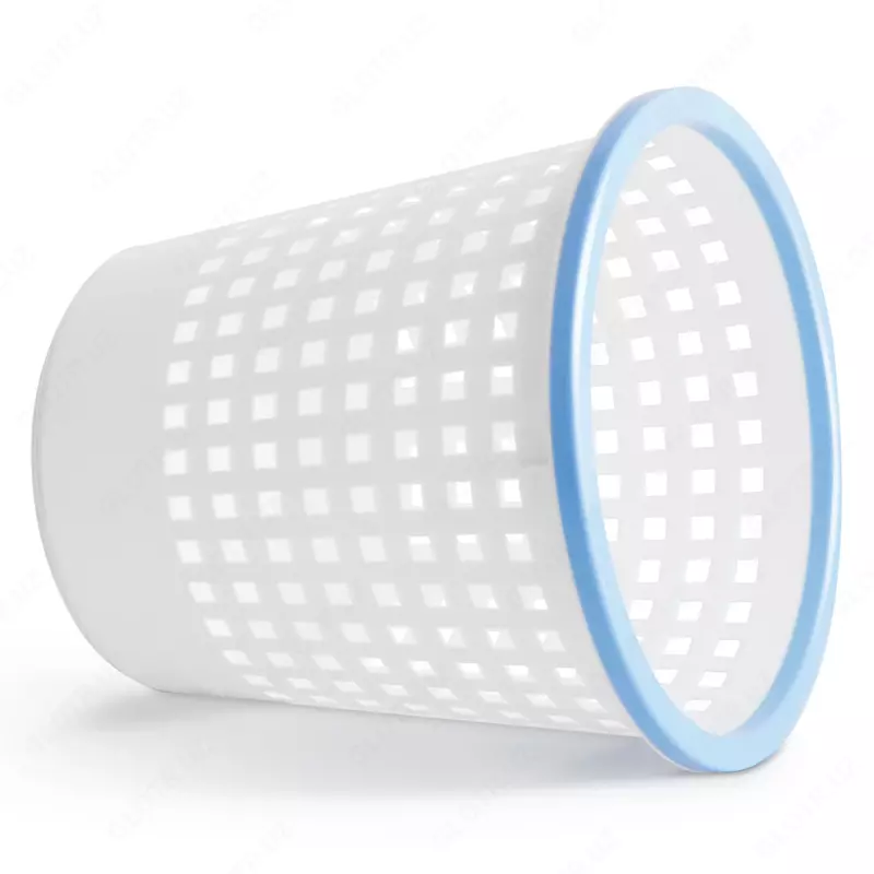  Пластиковая корзина для бумаг Deli (Арт. - 9554) Белая/голубая - 