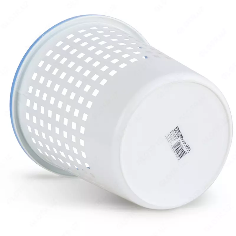   Пластиковая корзина для бумаг Deli (Арт. - 9554) Белая/голубая