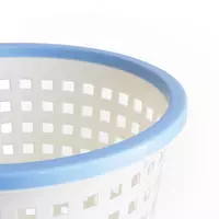  Пластиковая корзина для бумаг Deli (Арт. - 9554) Белая/голубая Только в розницу