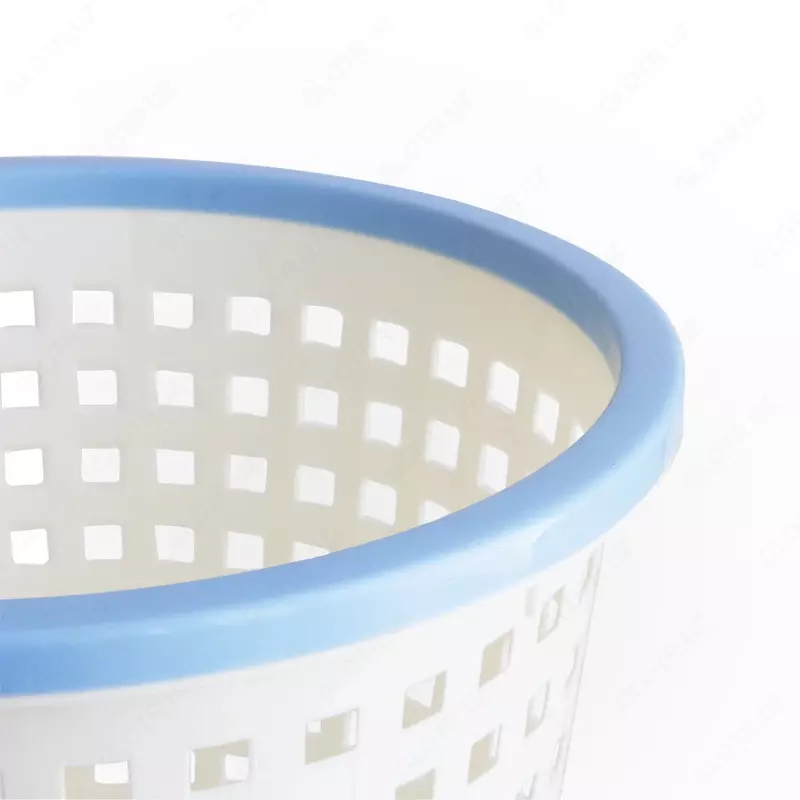  Пластиковая корзина для бумаг Deli (Арт. - 9554) Белая/голубая Только в розницу